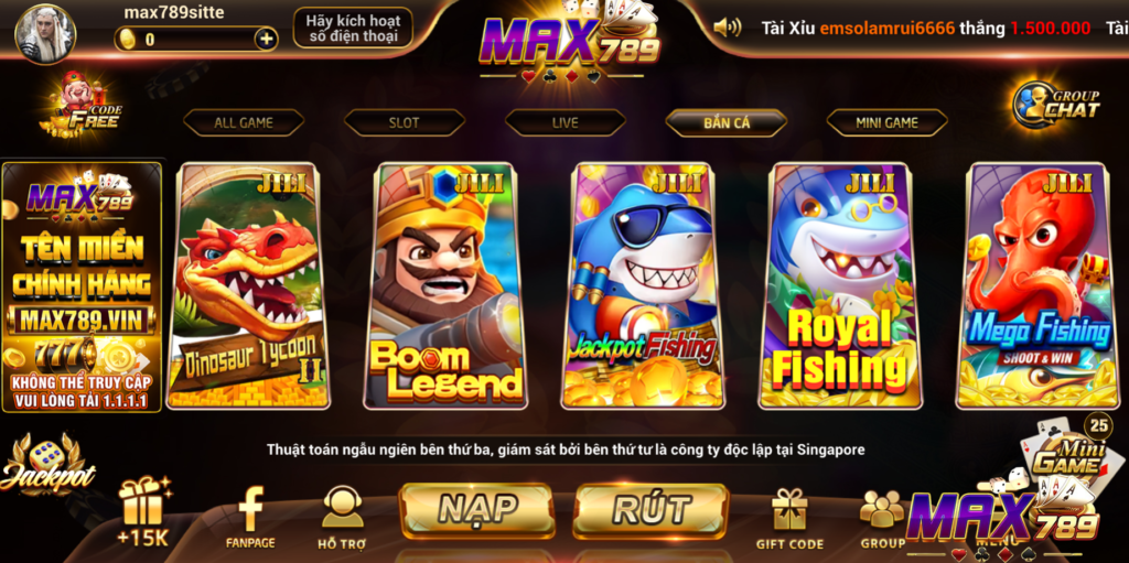 Max789 và những quy định về việc rút tiền 